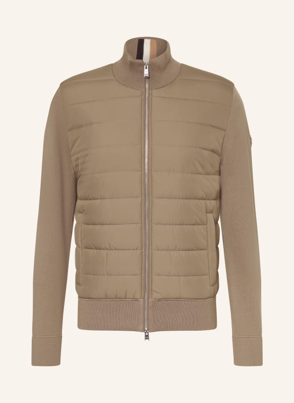 BOSS Steppjacke H-HERNESTO im Materialmix KHAKI