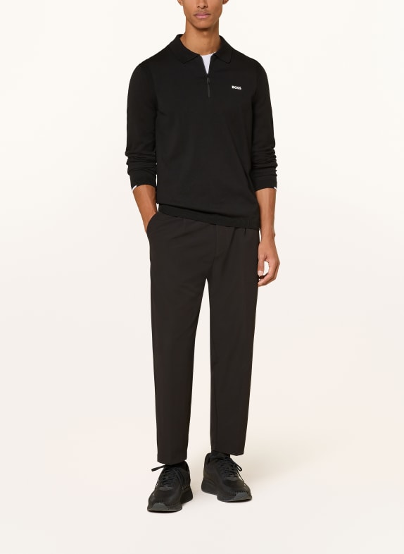 BOSS Strick-Poloshirt EVER X SCHWARZ