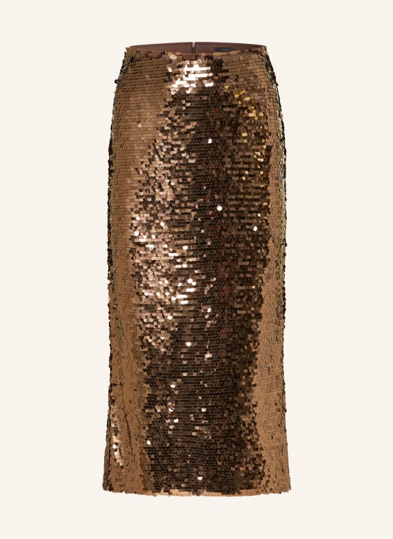 oui Rock mit Pailletten DUNKELBRAUN