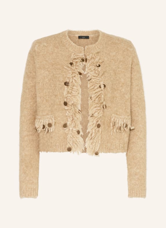 oui Strickjacke mit Alpaka BEIGE