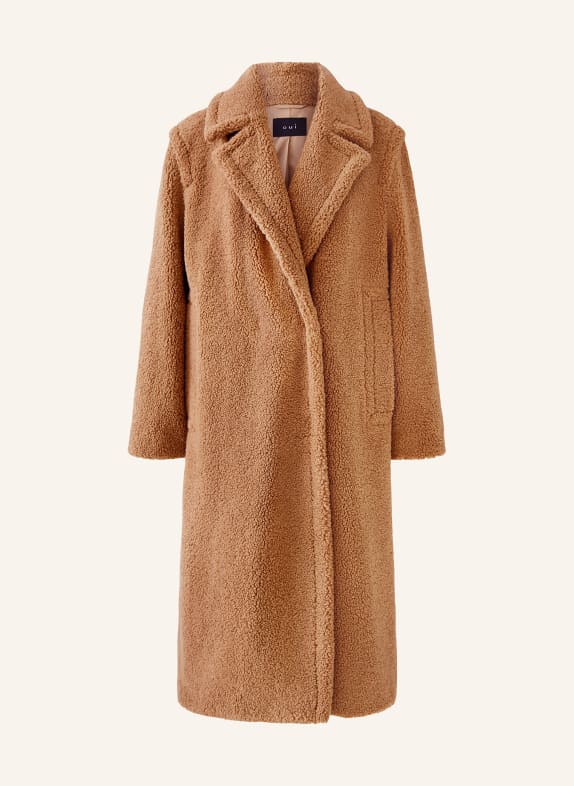 oui Teddyfell-Mantel CAMEL