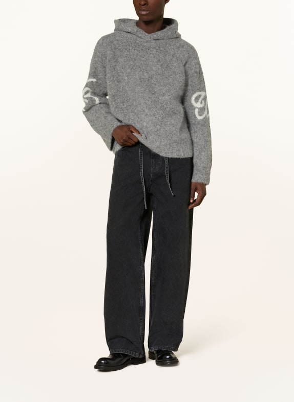 WRSTBHVR Gebreide hoodie MIXAM GRIJS