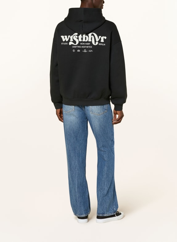 WRSTBHVR Oversized hoodie ONRO 2 ZWART