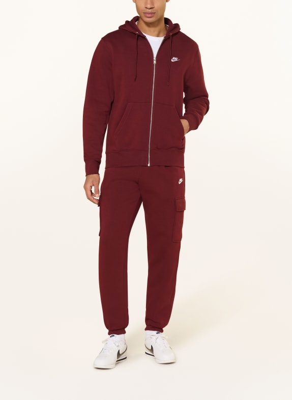 Nike Sweatjack CLUB DONKERROOD