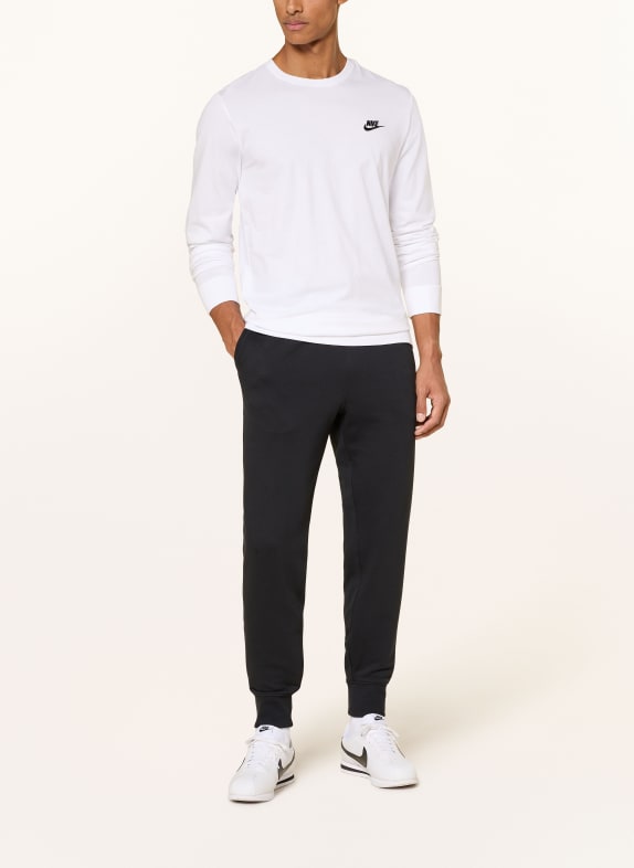 Nike Tricou cu mânecă lungă SPORTSWEAR CLUB ALB
