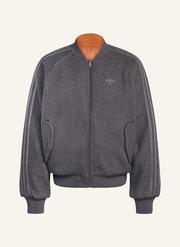 adidas Originals Oboustranná bunda TMAVĚ ŠEDÁ