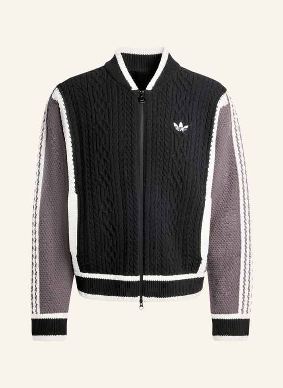 adidas Originals Strickjacke WICONS SCHWARZ / DUNKELGRAU / WEISS