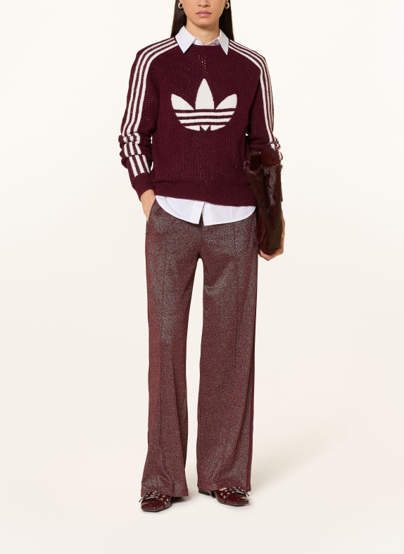 adidas Originals Trui met glittergaren DONKERROOD / WIT