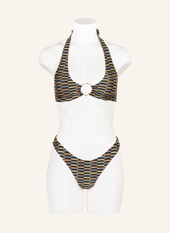 JETS Australia Braziliaanse bikinibroekje URBAN GEO GROEN / BLAUW / ZWART