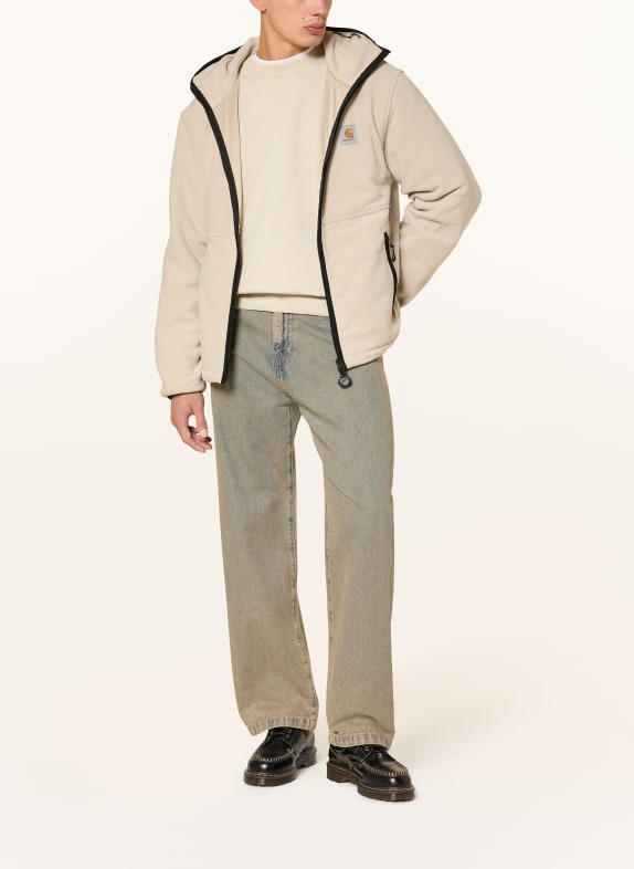 carhartt WIP Jachetă din fleece BLEVIN BEJ / NEGRU