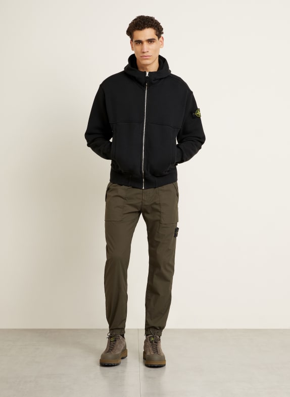 STONE ISLAND Sweatjacke SCHWARZ
