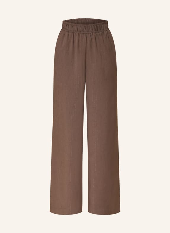 Y.A.S. Marlenehose mit Glitzergarn DUNKELBRAUN