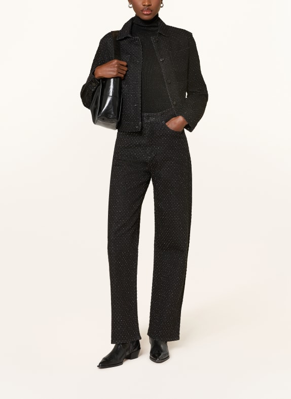 ARMANI EXCHANGE Barrel jeans met sierstenen MC329 BLACK DENIM/BLACK