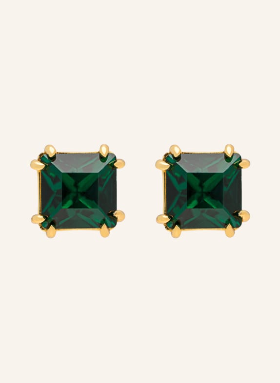 LULU Copenhagen GALA CRYSTAL BLING stud earrings DARK GREEN / GOLD