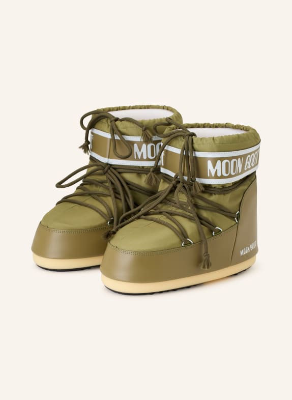 MOON BOOT Moon Boots ICON LOW OLIV / WEISS