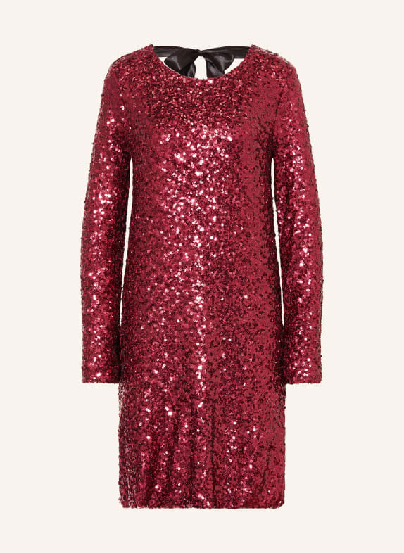 miss goodlife Kleid mit Pailletten DUNKELROT / SCHWARZ