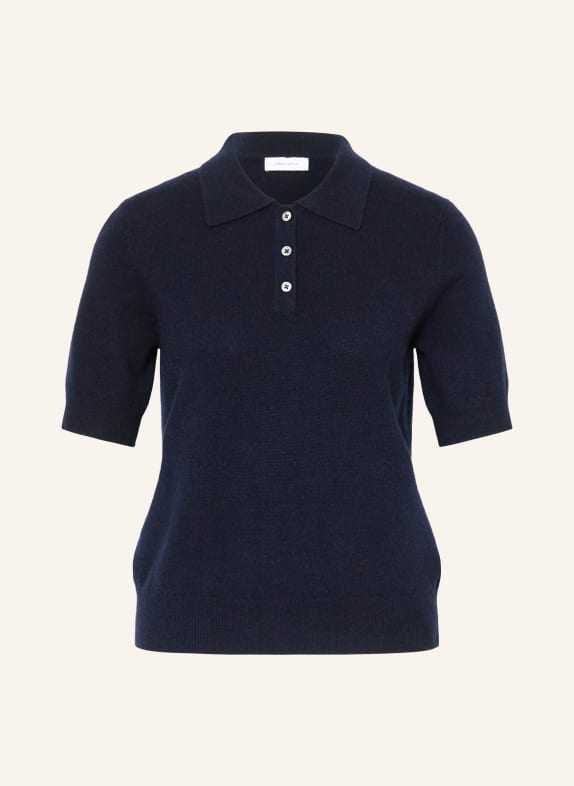 darling harbour Strick-Poloshirt aus Cashmere NAVY