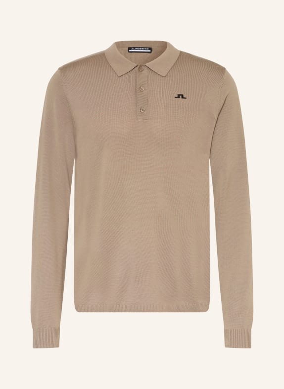 J.LINDEBERG Strick-Poloshirt TAUPE