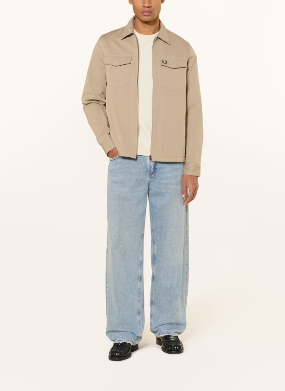 FRED PERRY Overjacket LICHTBRUIN