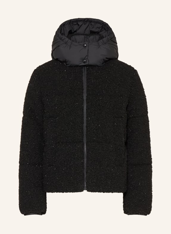 MONCLER enfant Kurtka puchowa ZAMBAGA z błyszczącą przędzą CZARNY