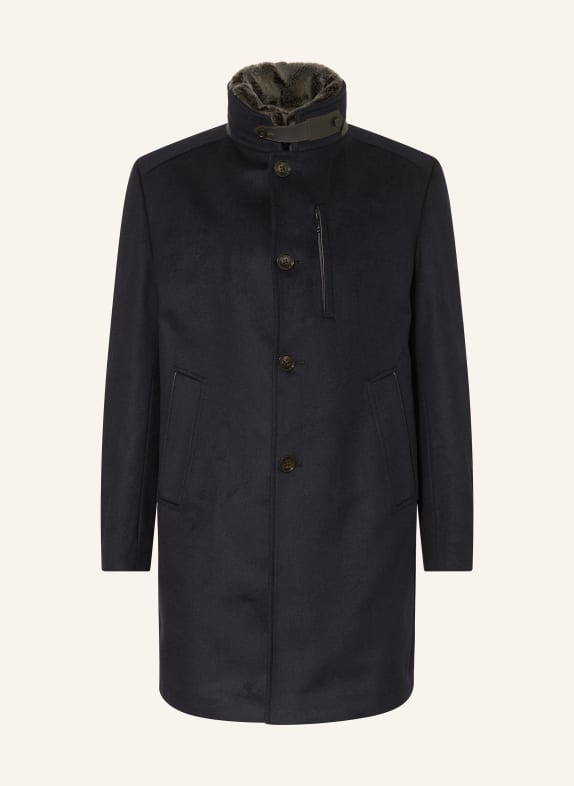 windsor. Wollmantel RIVANO3 mit herausnehmbarer Blende DUNKELBLAU