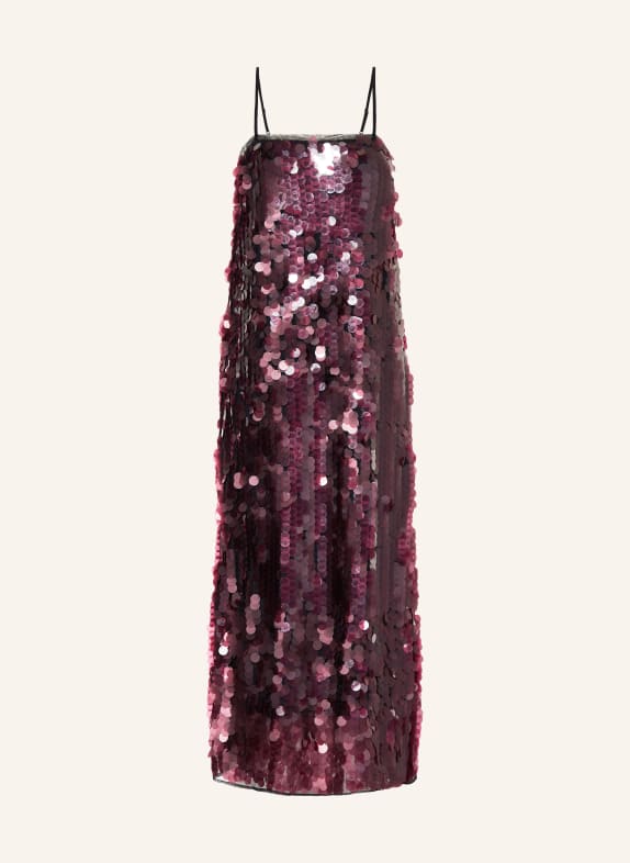MRS & HUGS Kleid mit Pailletten DUNKELROT