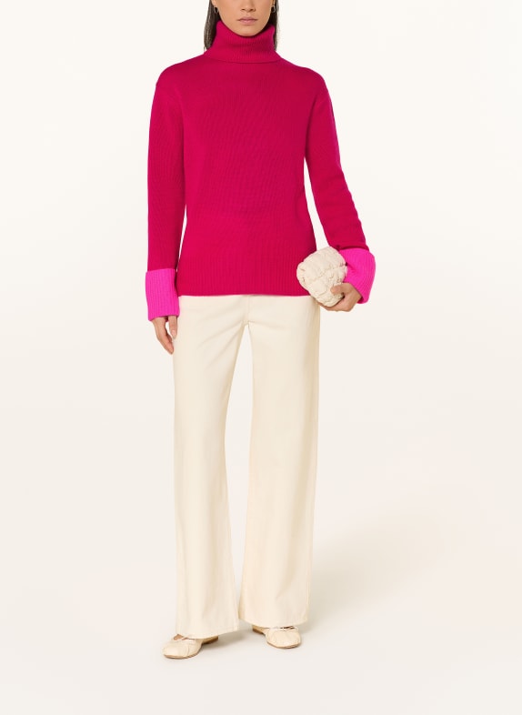 FROM FUTURE Rollkragenpullover aus Cashmere PINK
