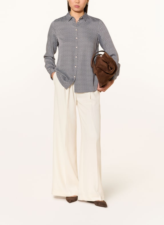 MILANO ITALY overhemdblouse LICHTBLAUW / CRÈME / ZWART