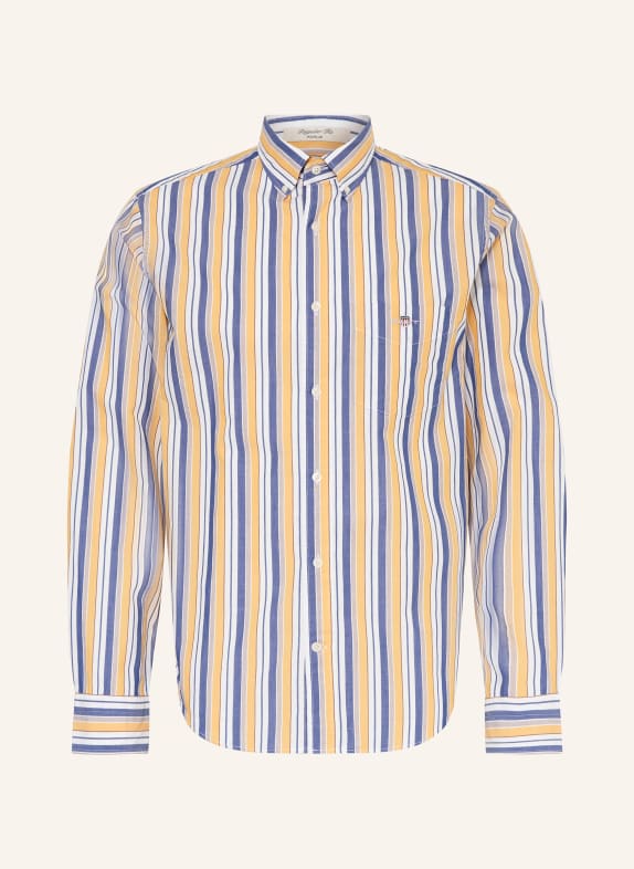 GANT Hemd Regular Fit GELB / BLAU / WEISS