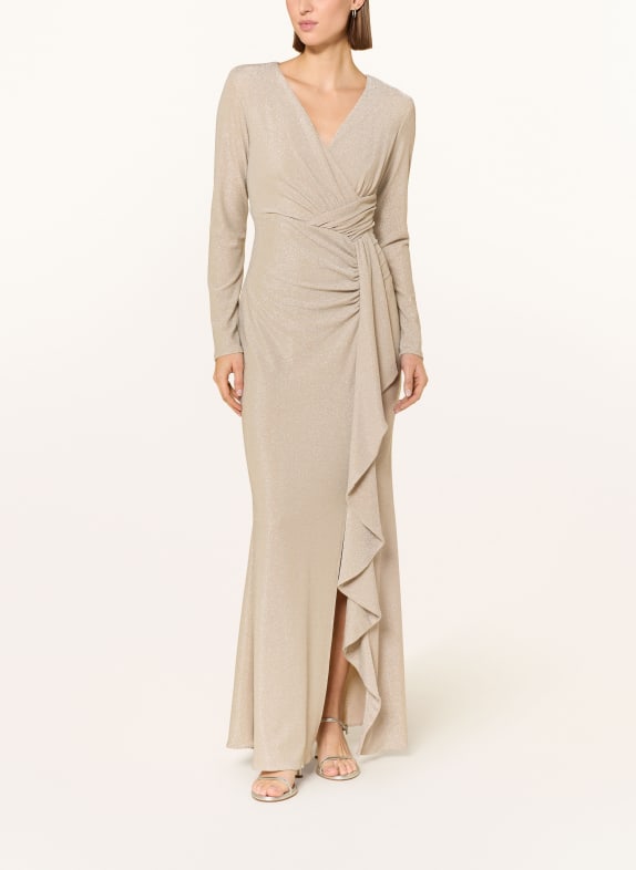 Joseph Ribkoff SIGNATURE Abendkleid aus Jersey mit Volants BEIGE