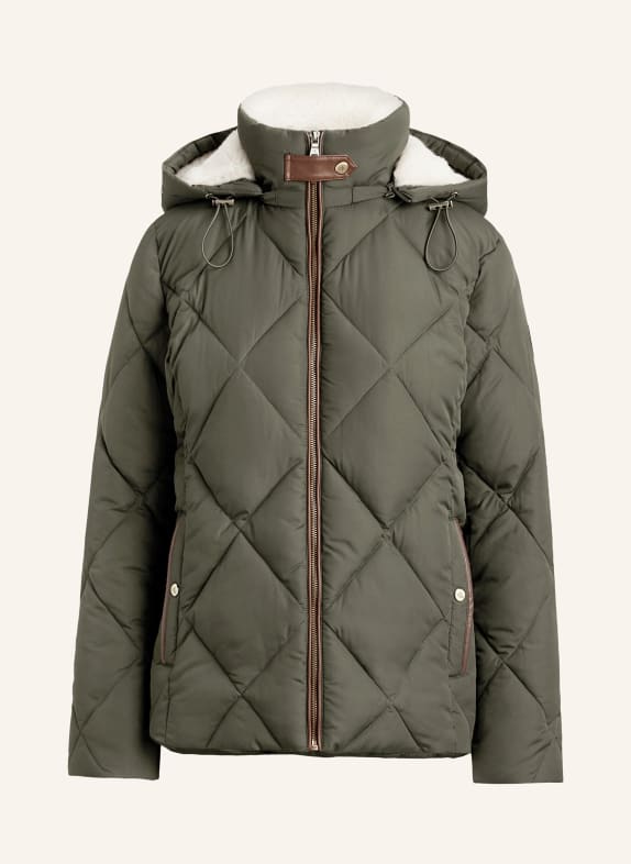LAUREN RALPH LAUREN Steppjacke mit abnehmbarer Kapuze OLIV