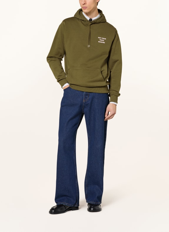 DRÔLE DE MONSIEUR Hoodie LE HOODIE SLOGAN KAKI