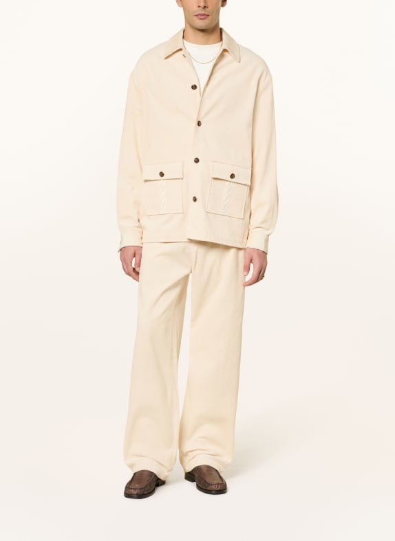 DRÔLE DE MONSIEUR Cord-overjas LA SURCHEMISE CORDUROY CRÈME