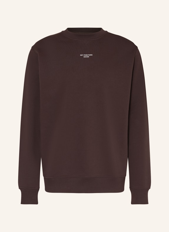 DRÔLE DE MONSIEUR sweatshirt DARK BROWN / WHITE