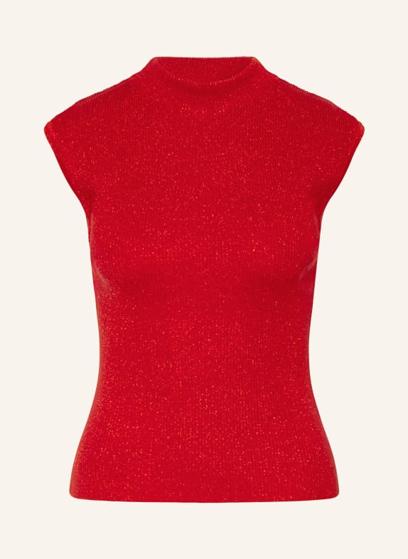 ICHI Stricktop IHCODY mit Glitzergarn ROT