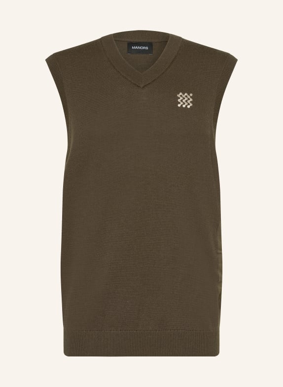 MANORS sweter bez rękawów BRĄZOWY