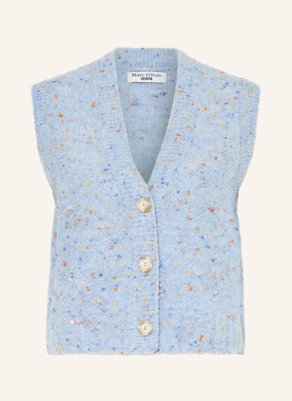 Marc O'Polo DENIM Strickweste aus Schurwolle HELLBLAU / PINK / ORANGE