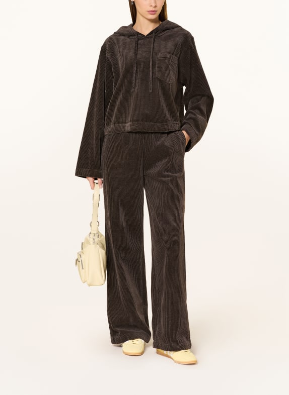 Marc O'Polo DENIM Hoodie van corduroy MARRON FONCÉ
