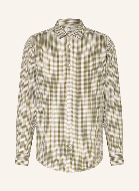 SCOTCH & SODA Hemd Comfort Fit HELLGRÜN / ECRU