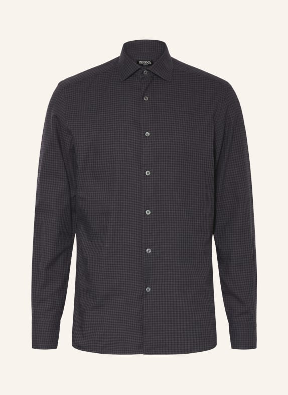 ZEGNA Hemd CASHCO Regular Fit DUNKELGRAU