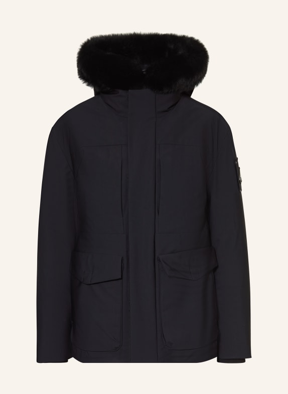 MOOSE KNUCKLES Daunenjacke VOLTAIRE 3Q mit abnehmbarer Kapuze SCHWARZ