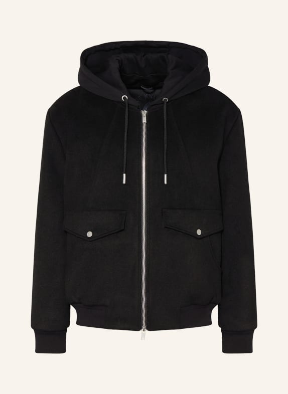 MOOSE KNUCKLES Blouson ELINGTON mit abnehmbarer Kapuze SCHWARZ