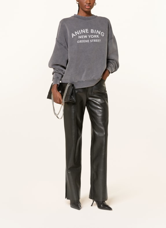 ANINE BING MILES sweatshirt GRAY / WHITE