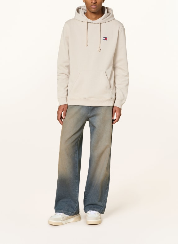 TOMMY JEANS bluza z kapturem BEŻOWY