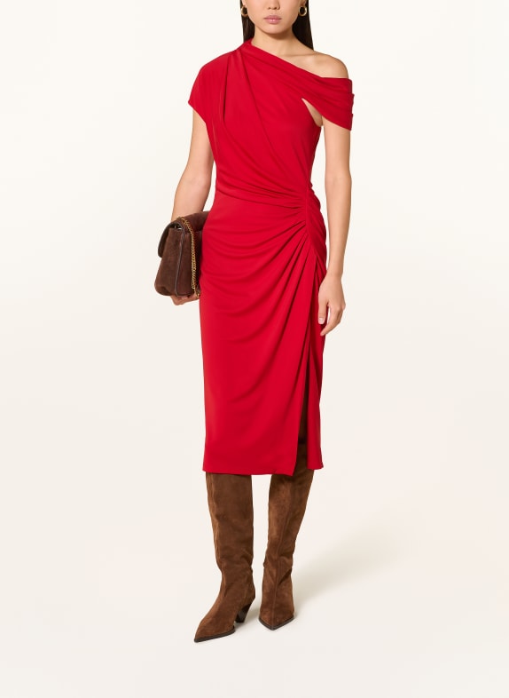 LAUREN RALPH LAUREN One-Shoulder-Kleid ROT