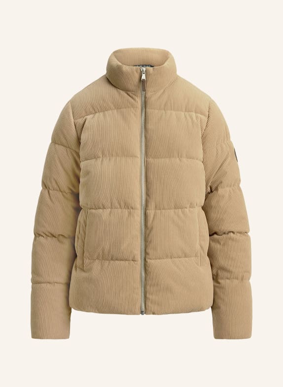 LAUREN RALPH LAUREN Steppjacke aus Cord CAMEL