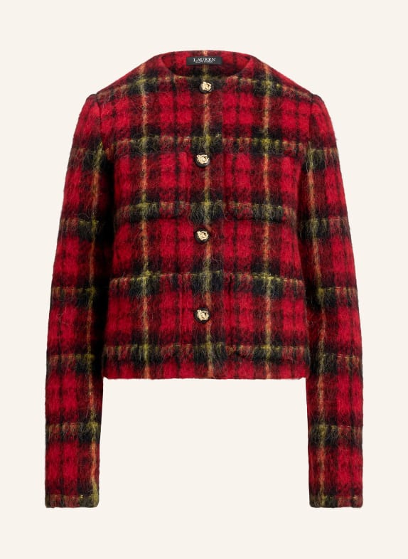 LAUREN RALPH LAUREN Kastenjacke DUNKELROT / DUNKELGELB / SCHWARZ