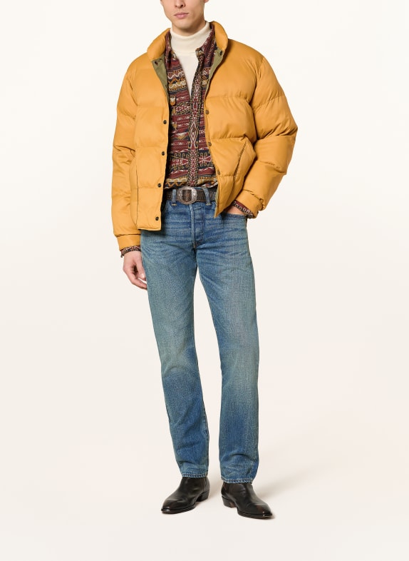 RRL RALPH LAUREN gewatteerde jas DONKERGEEL