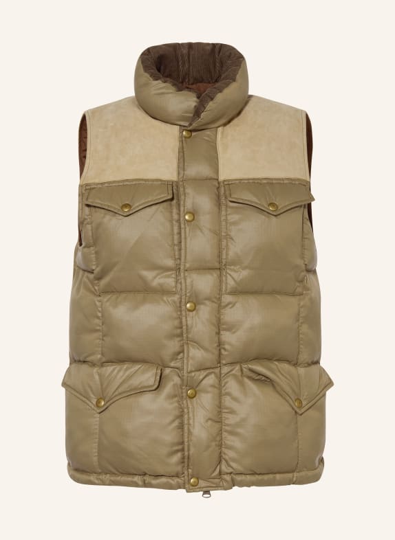 RRL Steppweste KHAKI / BRAUN