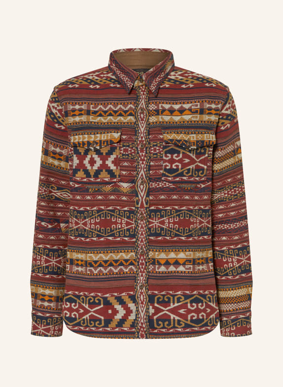 RRL Hemd Regular Fit DUNKELROT / BEIGE / ORANGE